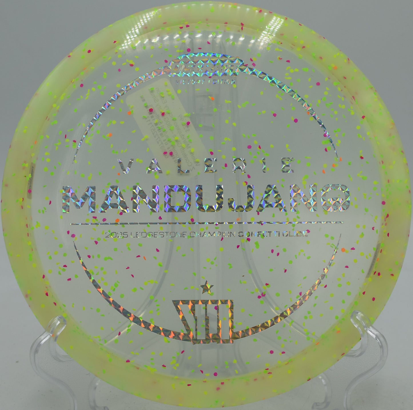Discraft Glide Z Confetti understable flex shot at Milo McIver State Park in Estacada, Oregon