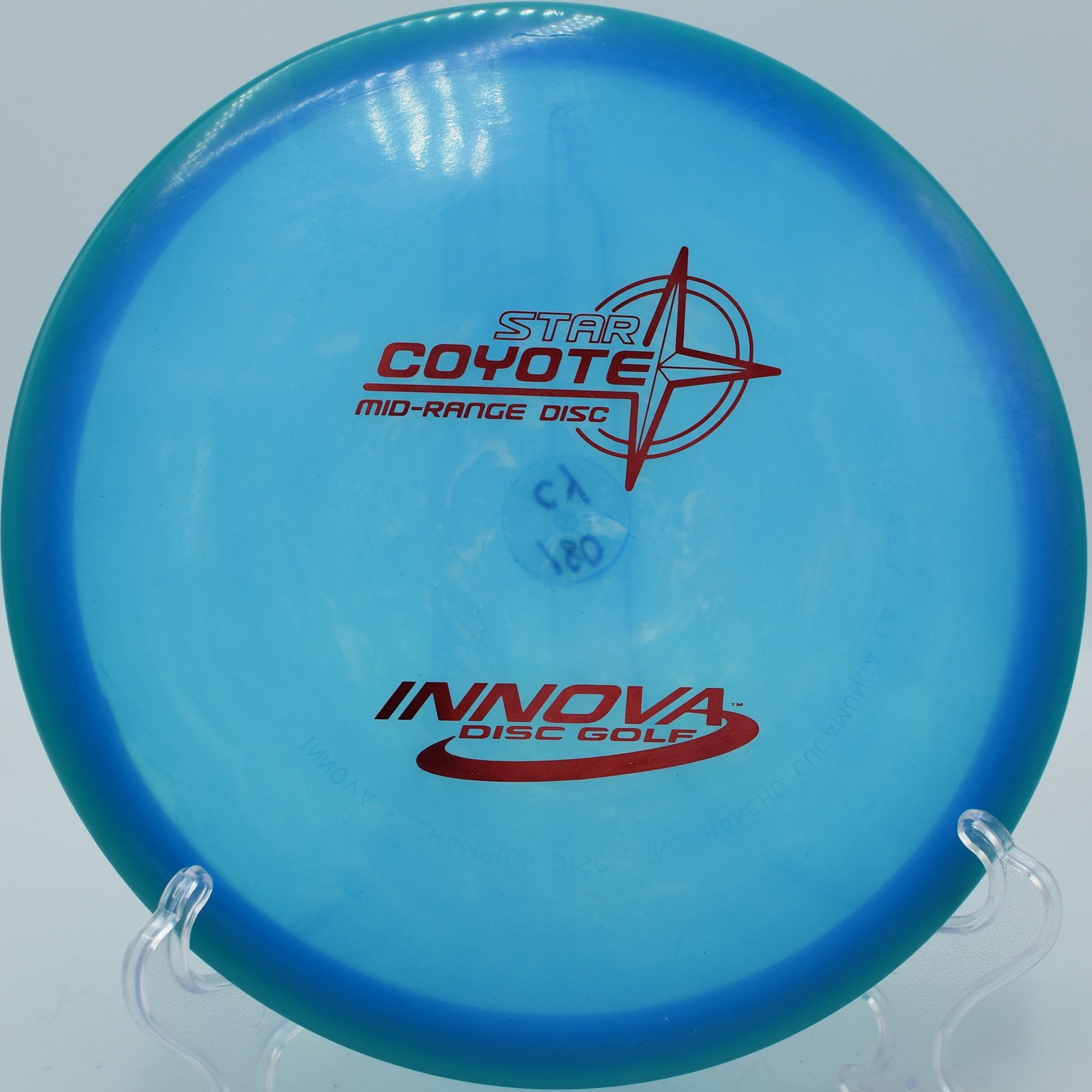Innova Coyote flying stable midrange lines at Trophy Club Disc Golf Course in Trophy Club, Texas.

