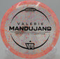 Discraft Glide sparkling confetti plastic shaping an anhyzer at Selah Ranch Disc Golf Course in Talco, Texas