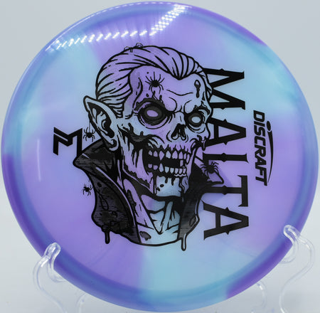Discraft Z Swirl Malta carving controlled hyzer at Maple Hill in Leicester, Massachusetts

