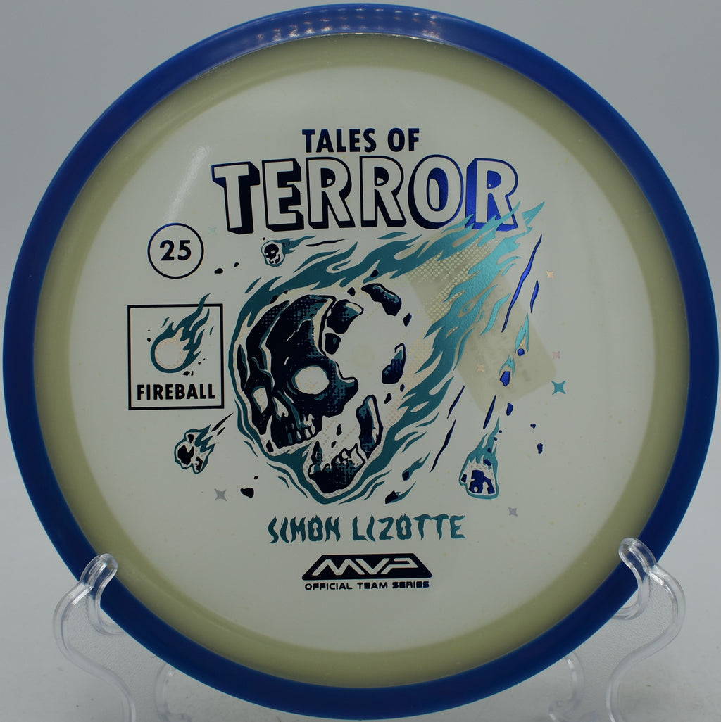 Fireball Eclipse Halloween Blue Glow driver spike hyzer at Bryant Lake Disc Golf Course in Eden Prairie, Minnesota