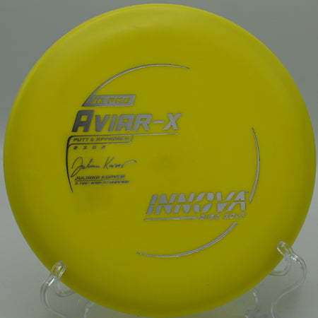 JK Pro Aviar-X sinking a soft putt at Fox River Park Disc Golf Course in Silver Lake, Wisconsin.


