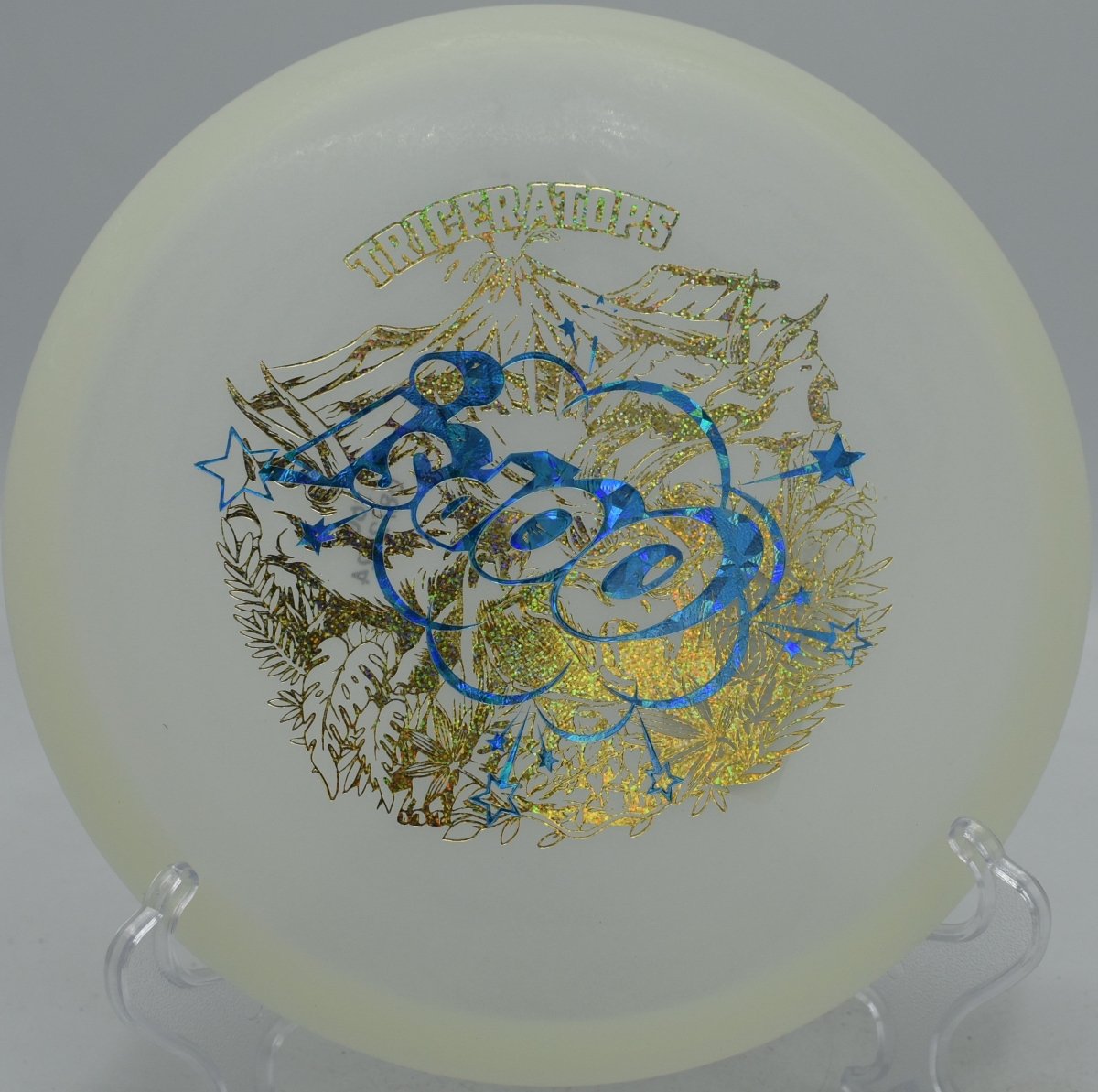 Dino Discs Eggshell Glow Stegosaurus (Misprint) glow disc for Seattle junior players shipped nationwide