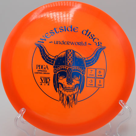 Throwing a beginner-friendly drive with the VIP Air Underworld at Young’s Run Disc Golf Course in Warren, Ohio.

