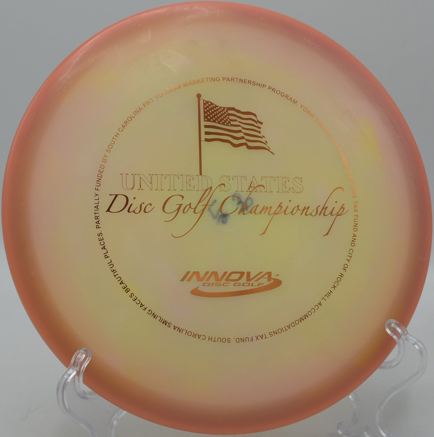 Standstill precision midranges with the Coyote at Brackett's Bluff Disc Golf Course in North Carolina.

