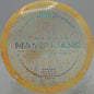 Z Glide sparkling confetti plastic turnover shot at Hawk Hollow Disc Golf Course in Spotsylvania, Virginia
