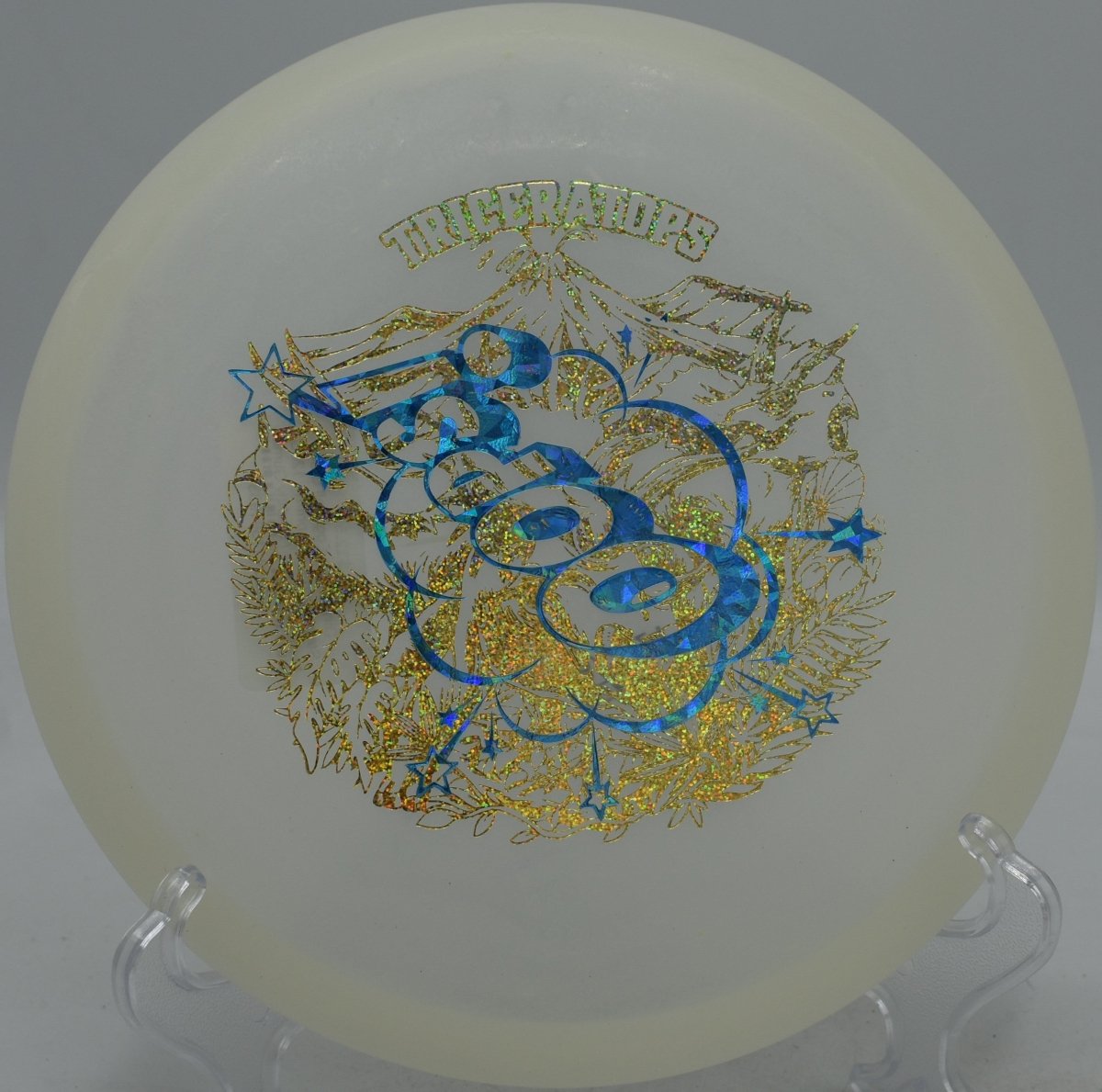 Dino Discs Eggshell Glow Stegosaurus (Misprint) lightweight disc helping Texas kids build distance