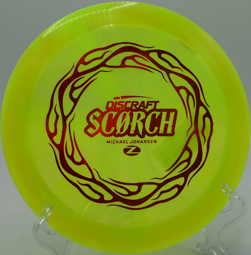 Z Swirl Scorch threading a technical gap with precision on Hole 14 at Panther Creek Disc Golf Course, Springfield, Illinois.