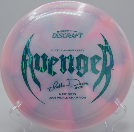 Discraft Z Colorshift Avenger flat-to-fade shot at DeLaveaga DGC in Santa Cruz, California