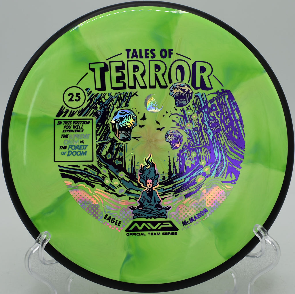 MVP Neutron Ohm smooth release putt at Moraine State Park Disc Golf Course in Portersville, Pennsylvania