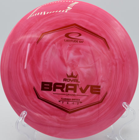 "At Skyline Disc Golf in Minneapolis, MN, Grand Swirl Brave impresses with its consistent flight and smooth, predictable turnover."
