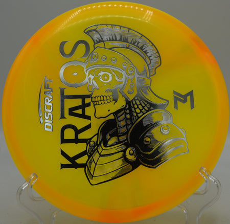 Kratos stiff Z Swirl plastic flying flat at Milo McIver State Park in Estacada, Oregon

