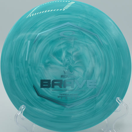 "At Ironwood Disc Golf in Madison, WI, Grand Swirl Brave offers remarkable glide and controlled turnover for precise long-range drives."
