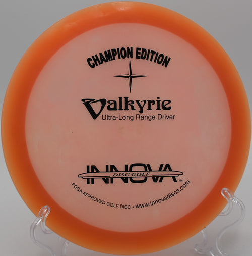 Historic CE Valkyrie carving long drives at Harmony Bends Disc Golf Course, Columbia, Missouri.