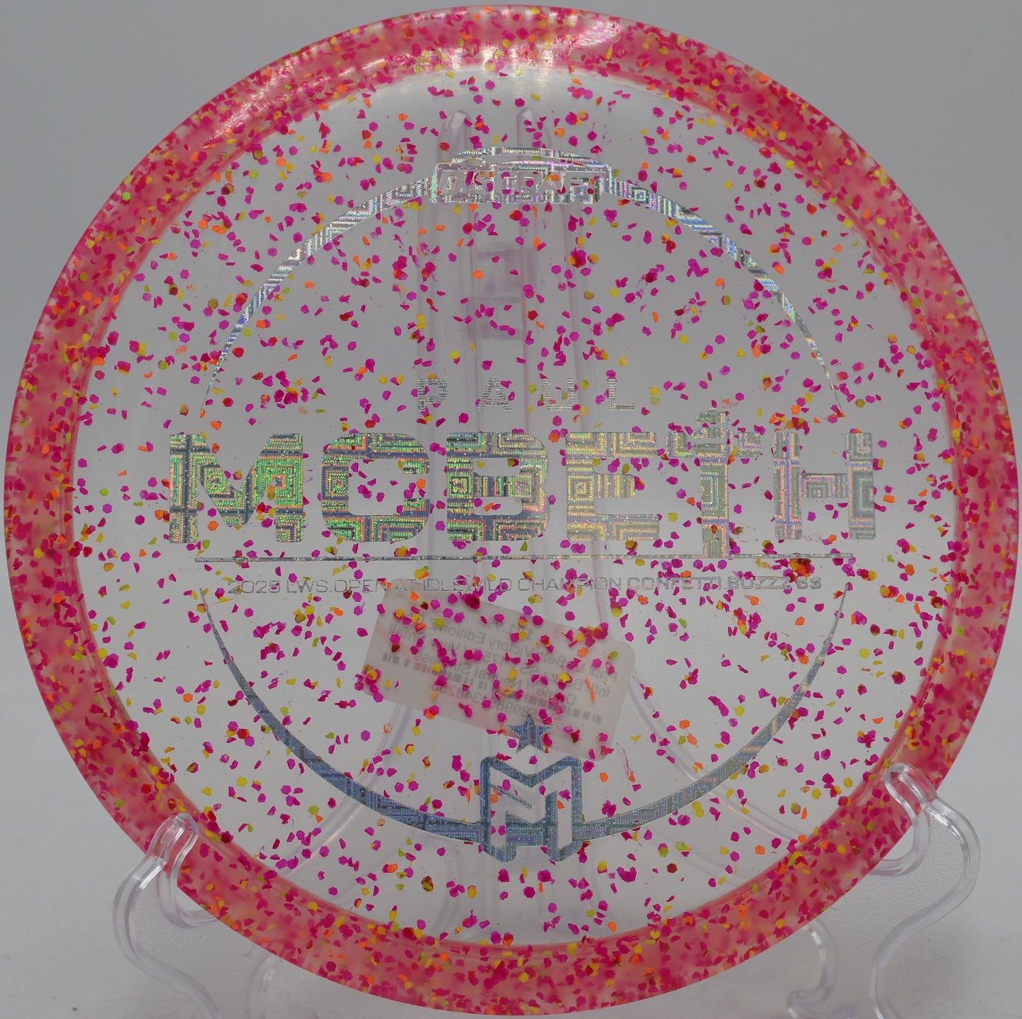 Z Confetti Buzzz SS flying a hyzer flip at DeLaveaga Disc Golf Course in Santa Cruz, California