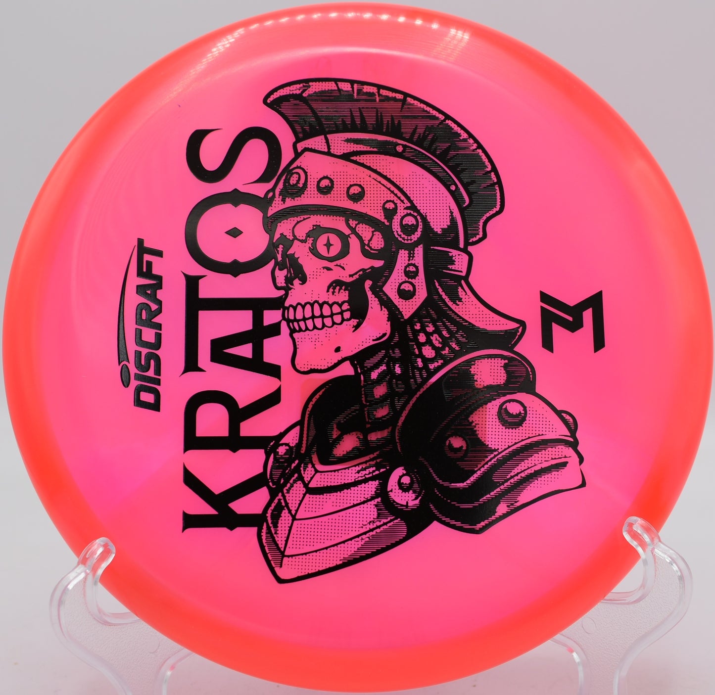Discraft Z Swirl Kratos putter parked under basket at Cal Young Park in Eugene, Oregon

