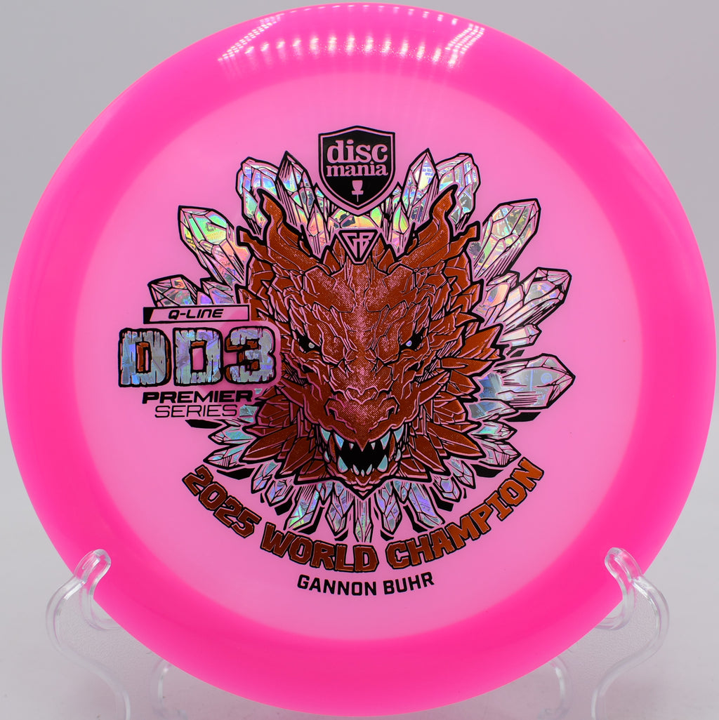Discmania Q-Line DD3 distance driver on a flex line at Maple Hill Disc Golf Course, Leicester, MA