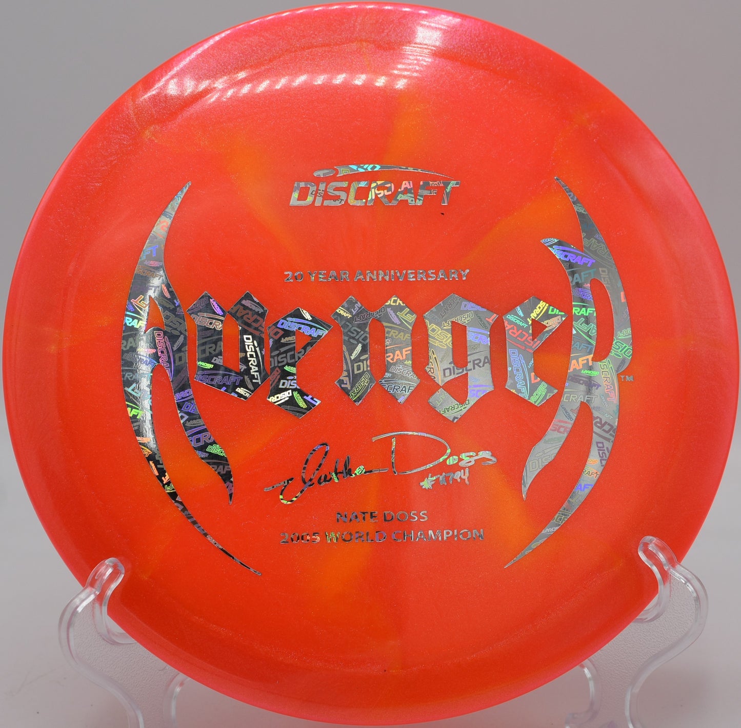 Discraft Z Colorshift Avenger flat release into strong fade at Hornets Nest Park in Charlotte, North Carolina