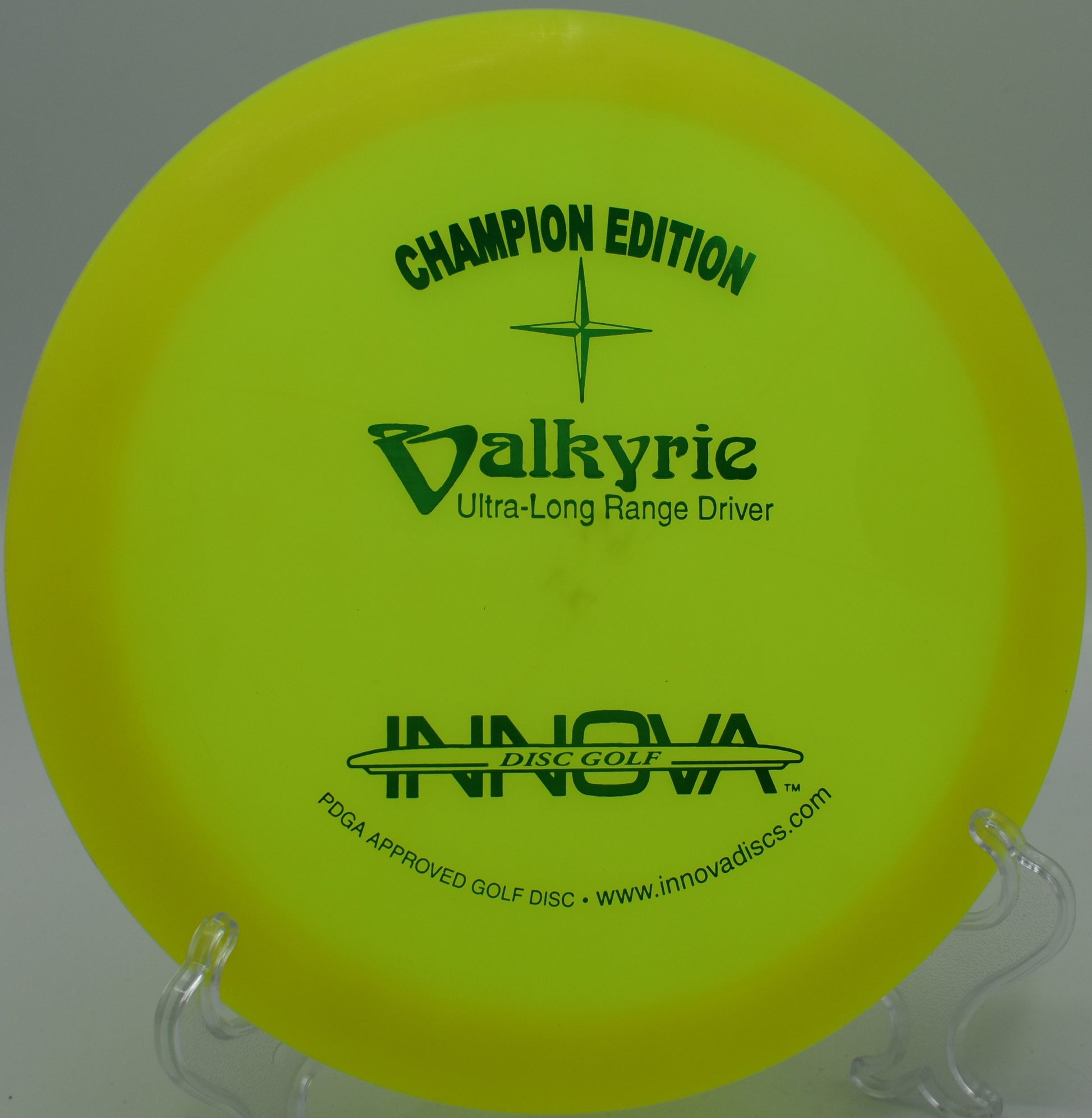 Historic Champion Edition Valkyrie spinning through technical fairways at Flip City Disc Golf Park, Shelby, Michigan.