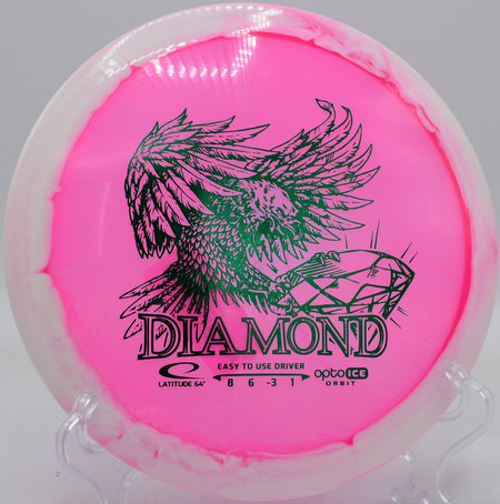 Latitude 64 Diamond flying on a hyzer flip line at Shoaff Park in Fort Wayne, Indiana

