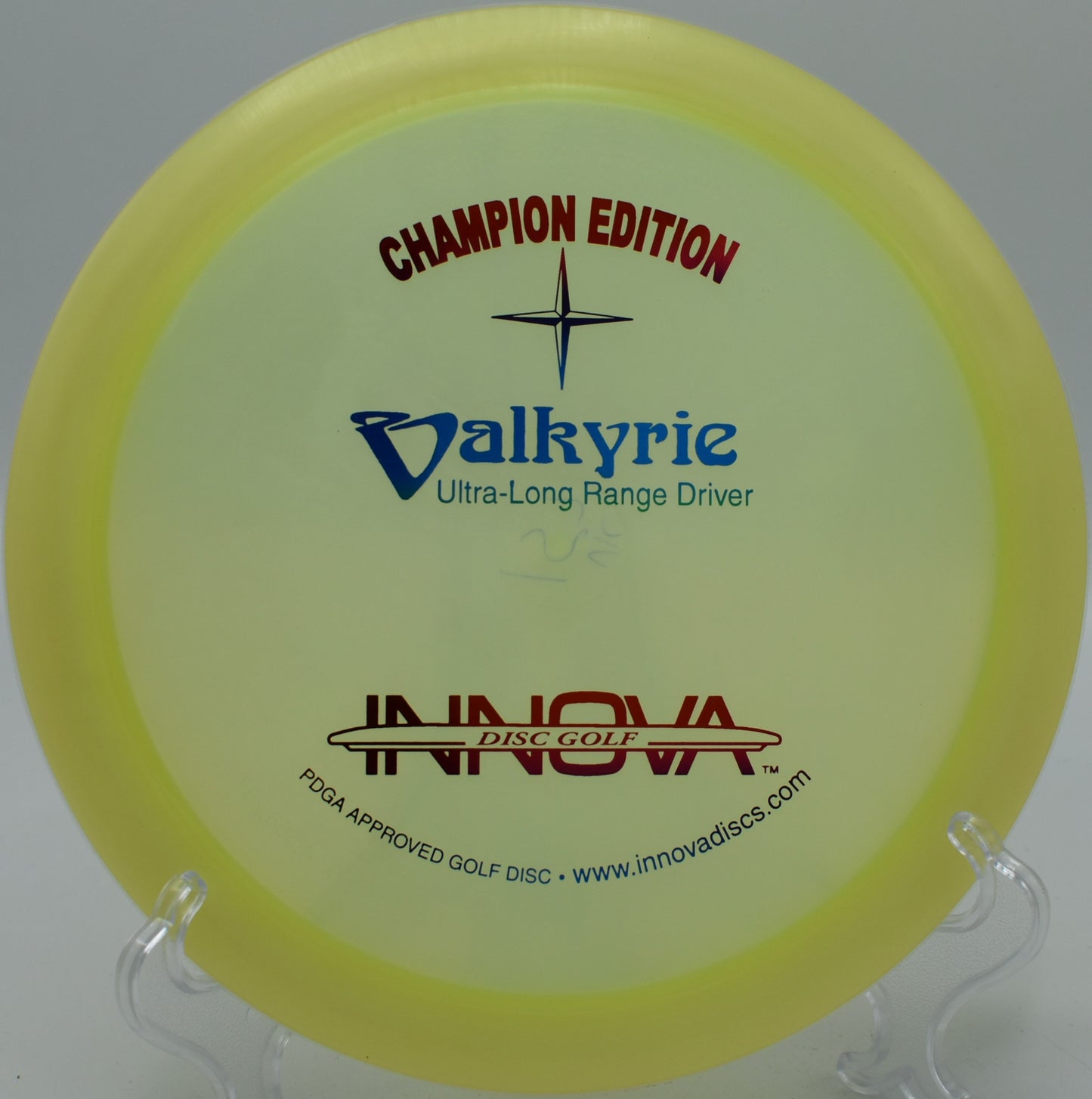 Champion Edition Valkyrie carving long turnover shots at Frost Valley Disc Golf Course, Claryville, New York.
