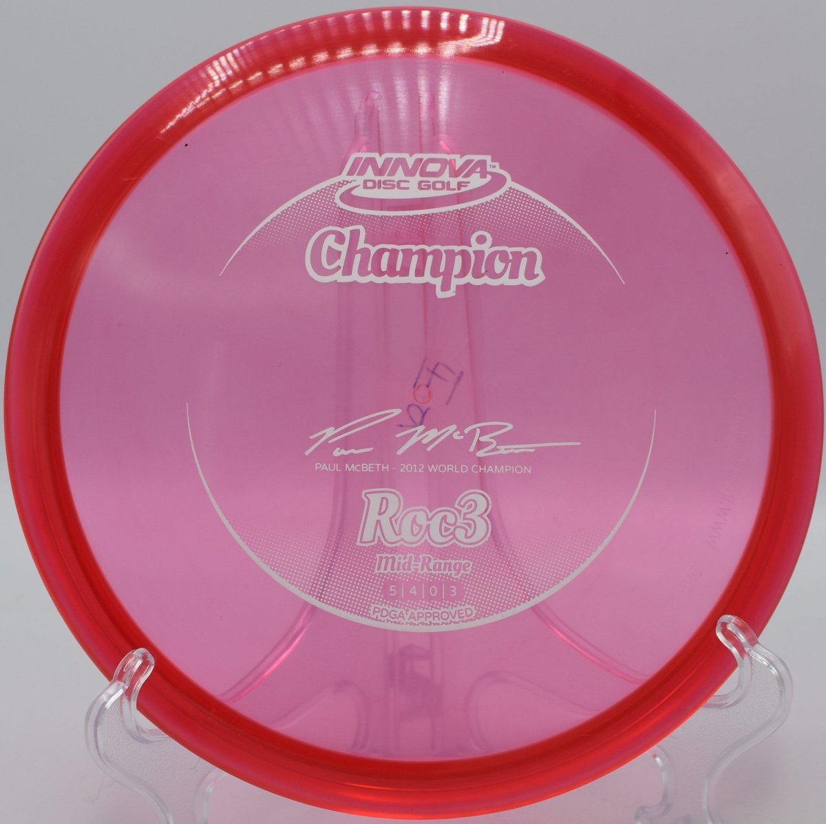 Discraft 1x McBeth Roc3 midrange chosen in Colorado with nationwide shipping for consistent fade control