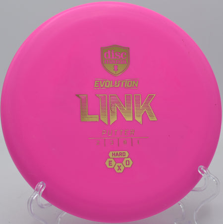 Exo Hard Link sitting down flat under the basket after a push putt at Eagle Island DGC in Eagle, Idaho.

