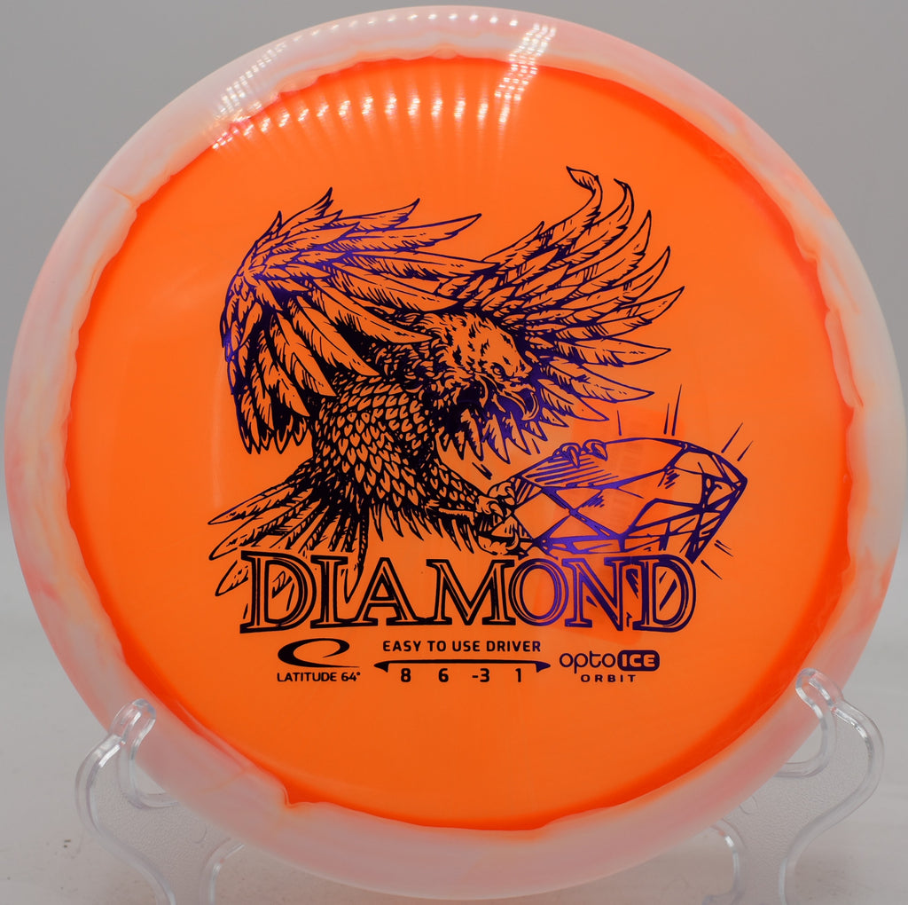 Diamond held in a fan grip before release at Walnut Ridge DGC in Johnston, Iowa

