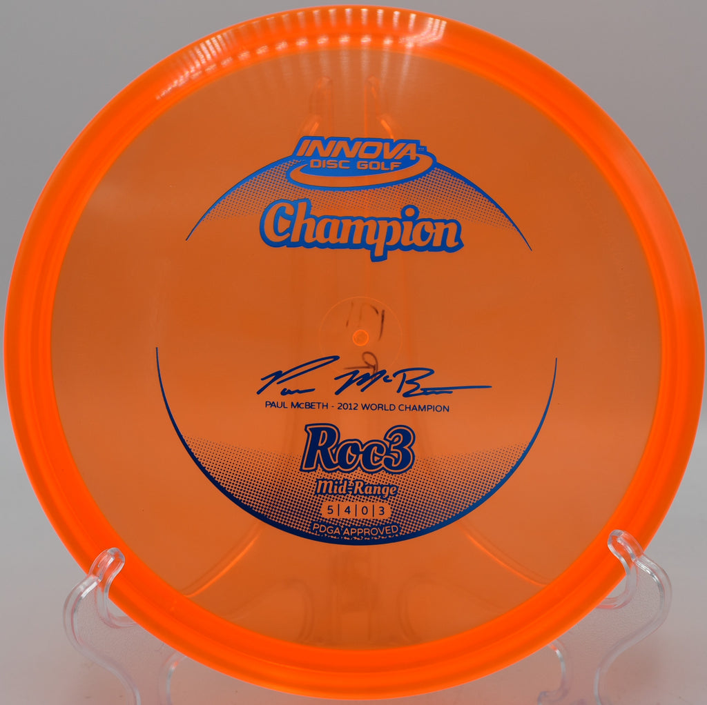 Roc3 midrange gliding straight through tight fairways at Maple Hill Disc Golf Course in Leicester, Massachusetts.

