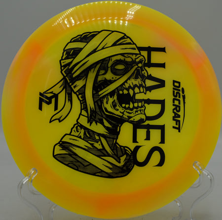 Discraft Z Swirl Hades powering through tailwind at Timmons Park in Greenville, South Carolina

