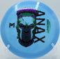 Paul McBeth Anax in ESP plastic fighting wind at Cold Brook Park in Climax, Michigan

