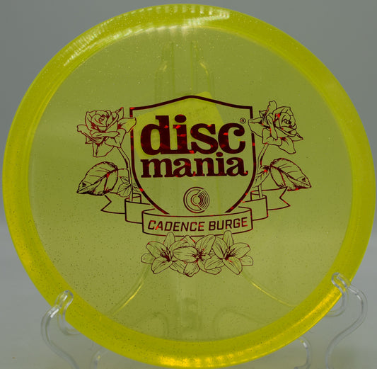 Cadence Burge Shield Series Metal Flake C-Line MD3 flying straight with soft fade at Maple Hill Disc Golf Course in Leicester, Massachusetts

