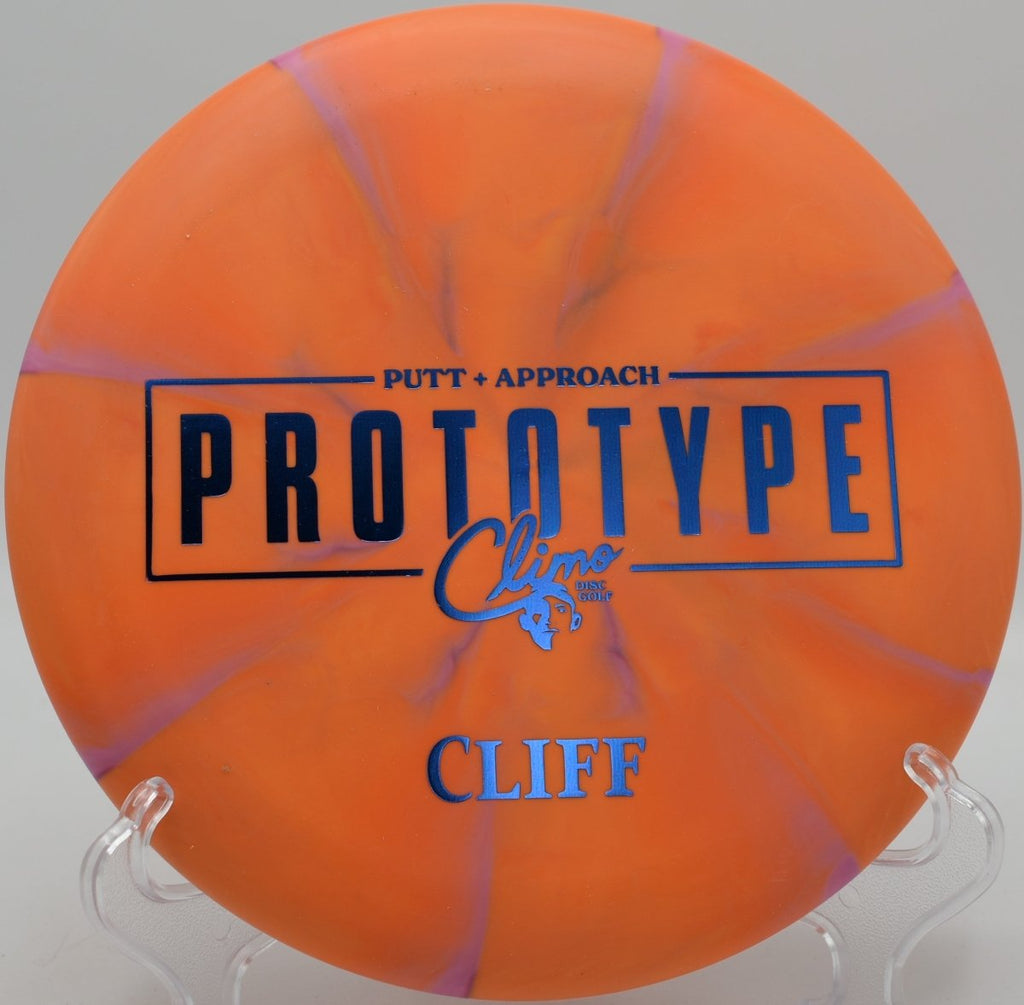 Trophy Line Cliff putter on green at Selah Ranch Disc Golf Course in Talco, Texas championship layout