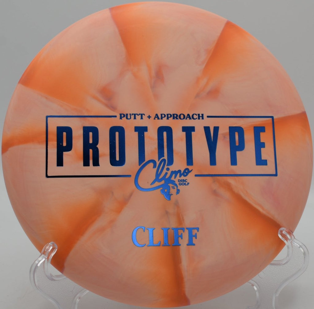 Climo Cliff putter on wooded fairway at Cedar Hill Disc Golf Course in Nashville, Tennessee