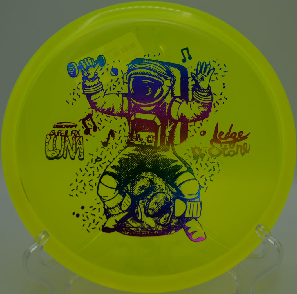 Z Super FLX Luna premium soft blend drive approaching basket at W.R. Jackson Disc Golf Course, Appling GA