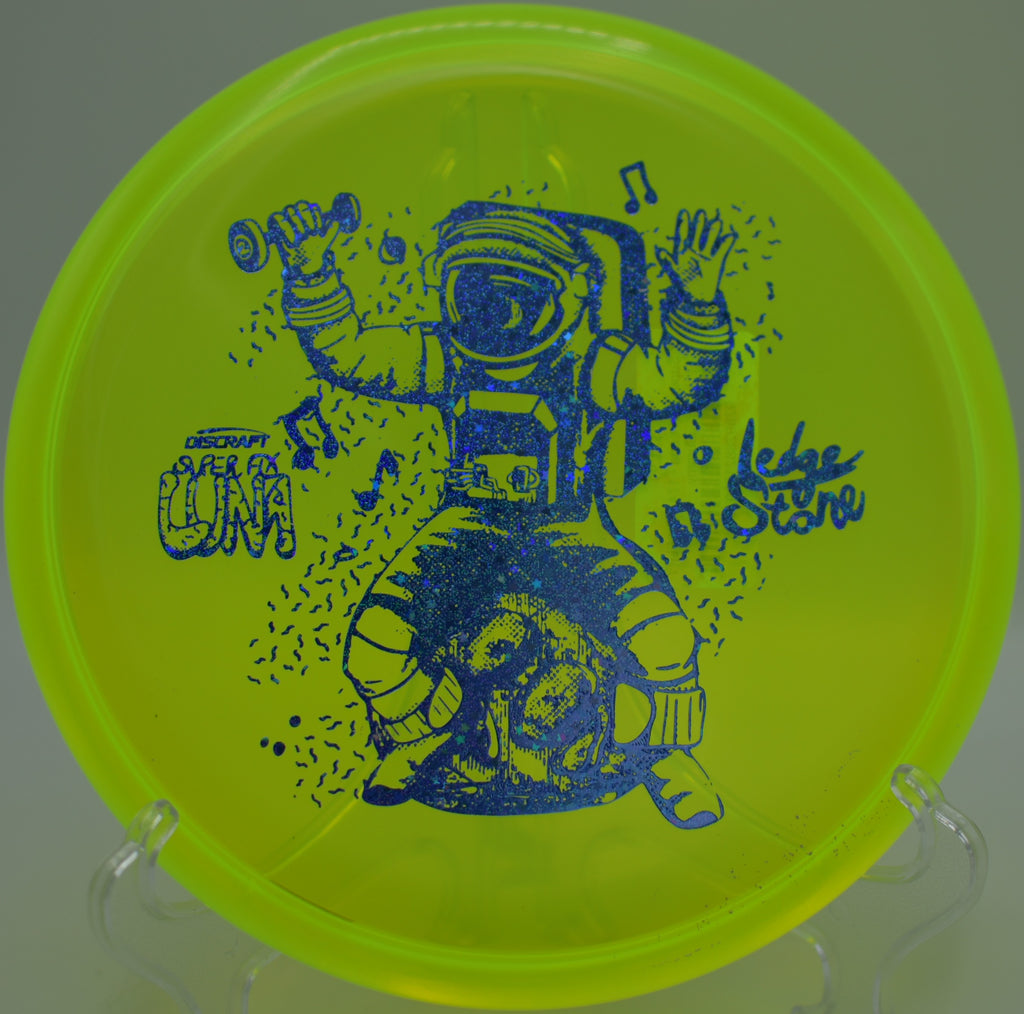 Super FLX Luna soft-flex plastic chain hit under trees at Winthrop Gold Disc Golf Course, Rock Hill SC