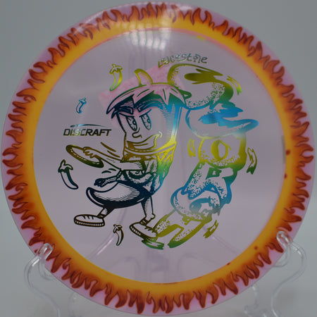 Fuzed Scorch tie-dye driver crushing turnover shot at Harmony Bends, Columbia MO