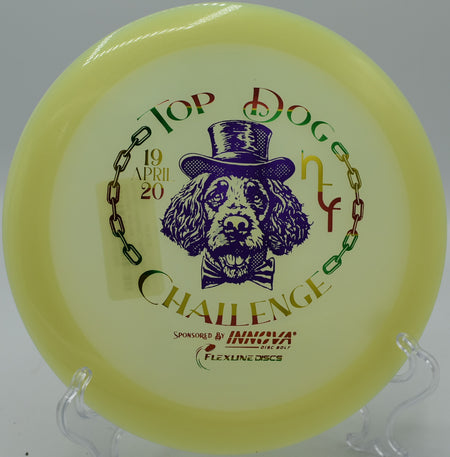 Innova Proto Glow Champion Mamba – Understable distance driver with glowing Proto Glow Champion plastic, great for beginners and controlled long-distance shots.