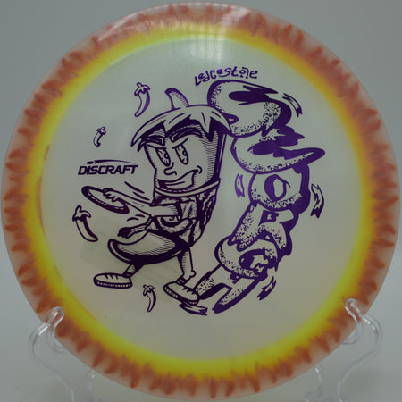 Fuzed Scorch colorful tie-dye drive carving fairway tunnel at Northwood Black, Morton IL