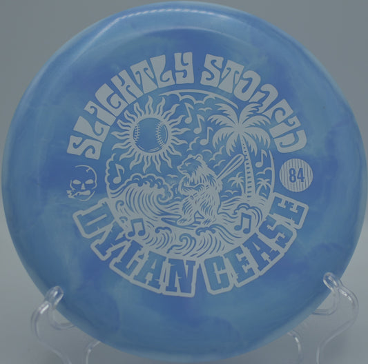 Dylan Cease Bear Stamp Luna flying straight to chains at Maple Hill Disc Golf Course, Leicester MA