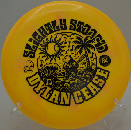 Slightly Stoopid Luna Bear Stamp approach parked near pin at Hornets Nest Disc Golf Course, Charlotte NC