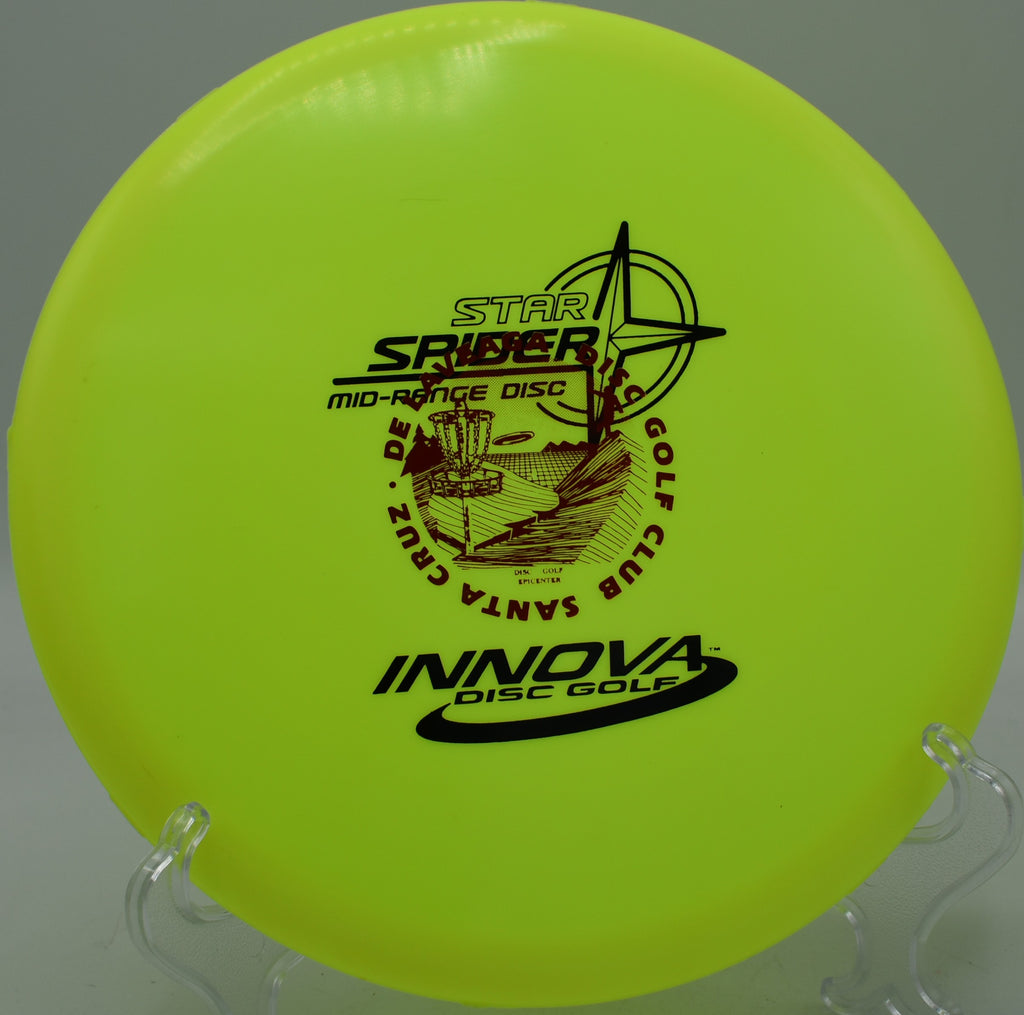 Star Spider gliding straight and settling softly at Eagle Ridge Disc Golf Course in Oswego, Illinois.

