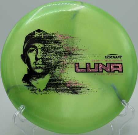 Tour Series Luna putter close range putt at Camden II Disc Golf Course in Milan, Illinois