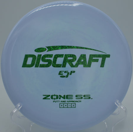 Zone SS floaty forehand flick skidding near basket at Veterans Park Disc Golf Course, Arlington TX