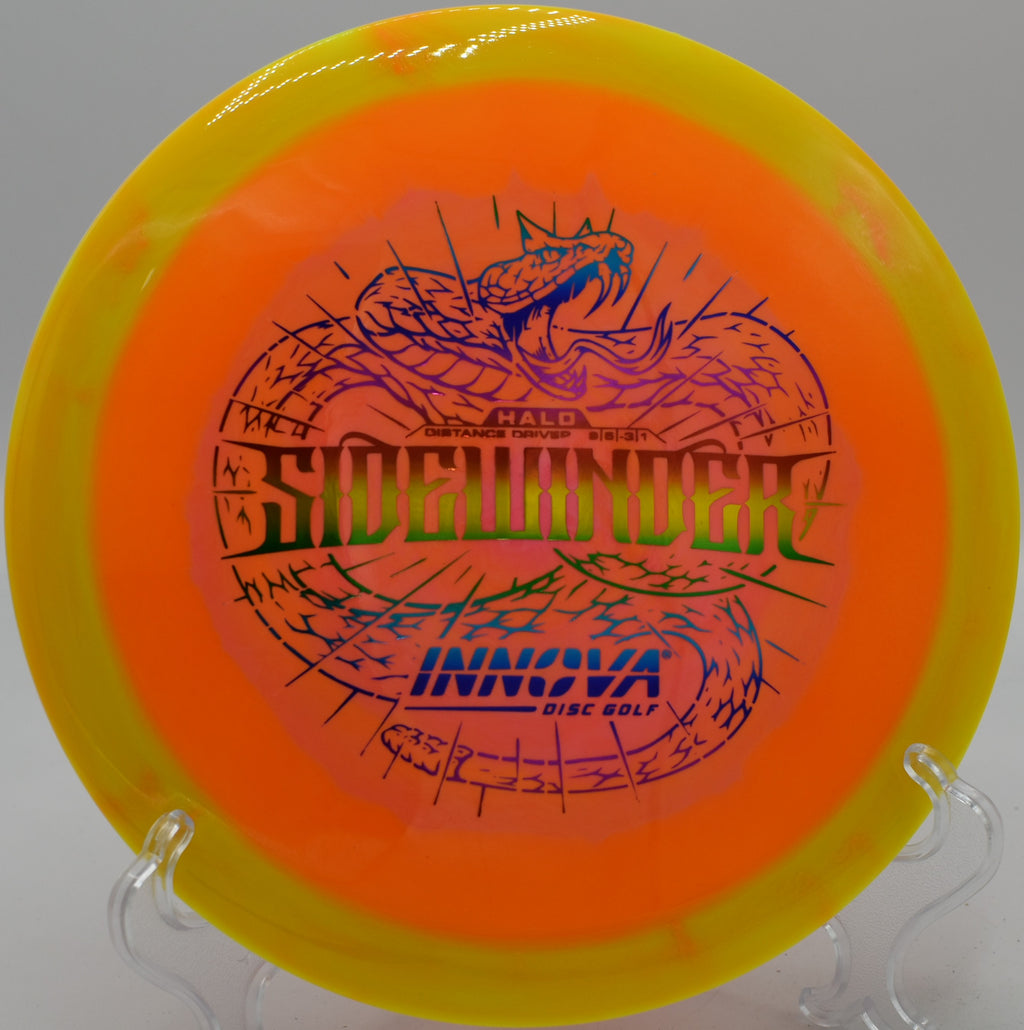 A player relying on the Halo Star Sidewinder for a controlled hyzer flip at Winthrop University Gold Course in Rock Hill, South Carolina.