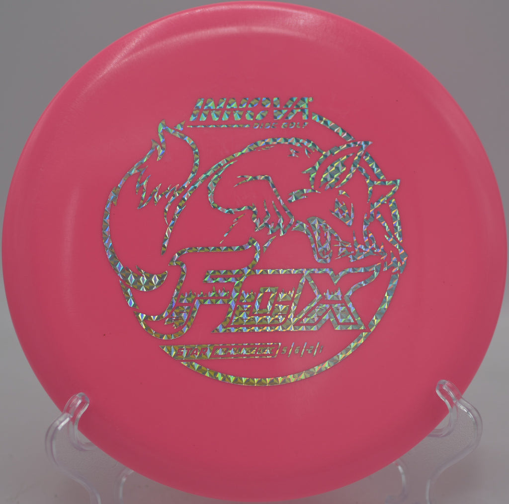 Innova Star Fox fairway driver launched on a hyzer flip at Maple Hill Disc Golf Course, Leicester, MA