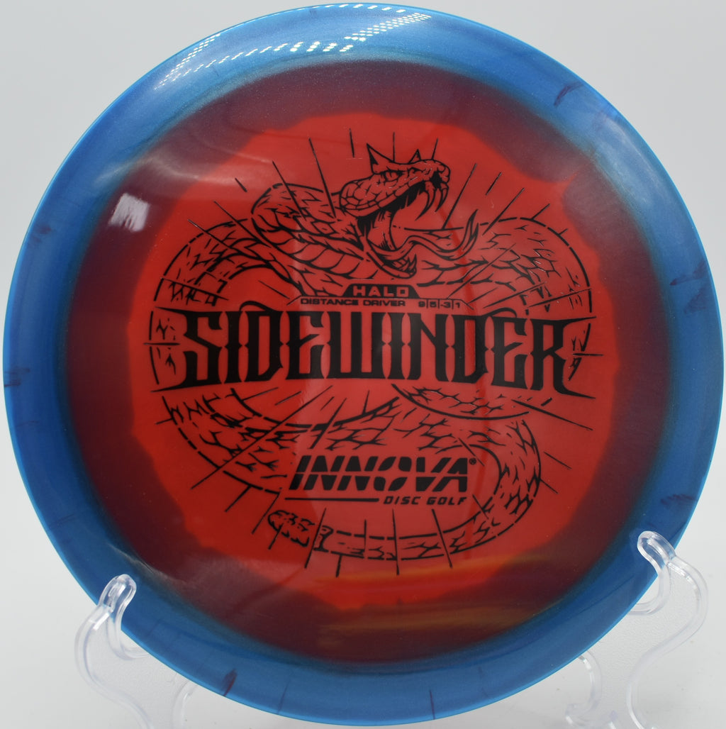 A disc golfer executing a smooth roller with a Halo Star Sidewinder at Big Creek State Park Disc Golf Course in Polk City, Iowa.