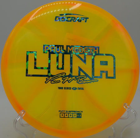 Z Swirl Luna tracking forward with a slight turn and fade at Persimmon Ridge DGC in Jonesboro, Arkansas.