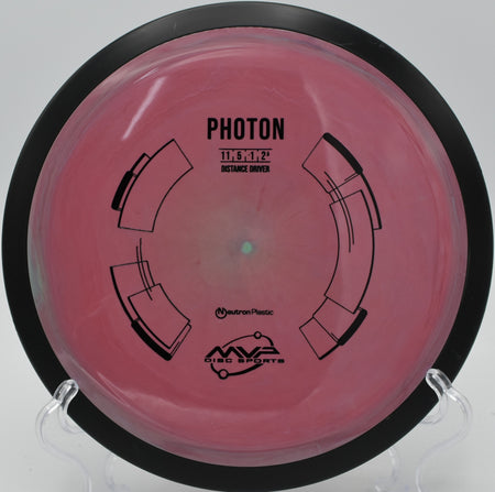 "MVP Neutron Photon – Overstable, high-glide driver designed for max distance flights at Eagles Crossing in Missouri."

