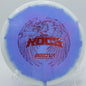 A disc golfer throwing a precise turnover shot with a Halo Star Roc3 at Horn’s Hill Disc Golf Course in Newark, Ohio.